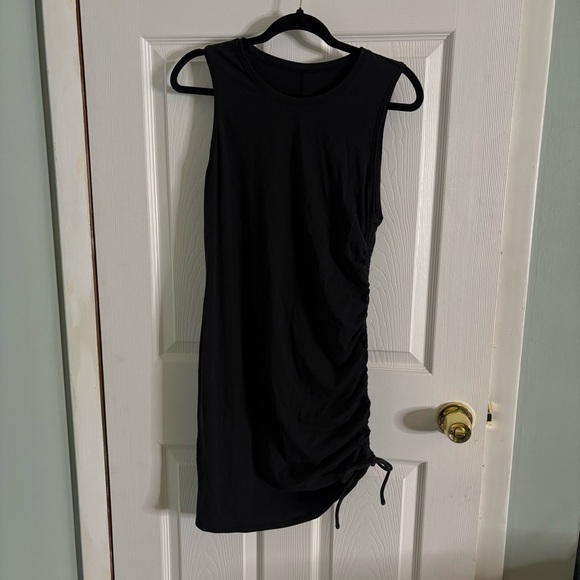 Lululemon Cinch It Dress Black Cotton Stretch Women’s 6/Medium - Picture 1 of 7